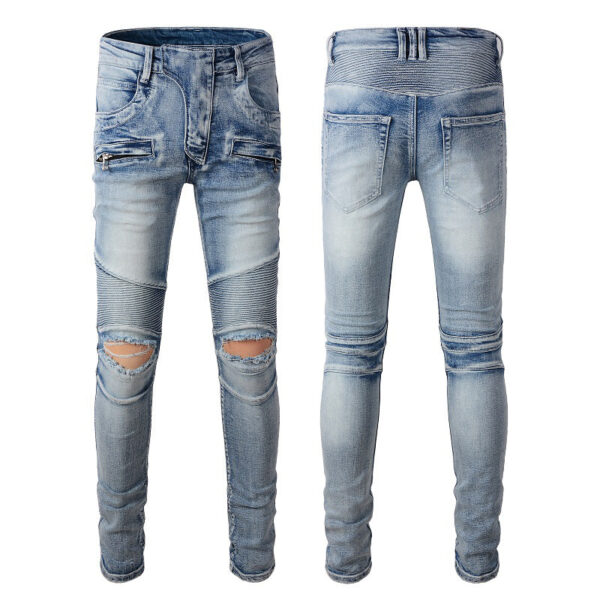 Jeans Biker Blue – Bild 3